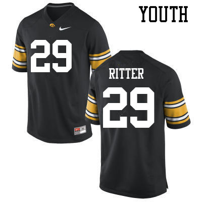 Youth #29 Jackson Ritter Iowa Hawkeyes College Football Jerseys Sale-Black